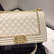 CHANEL #67086 LEBOY CREAM WHITE BAG 20CM/25cm - 6