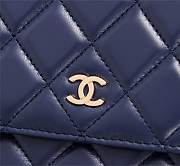 CHANEL LAMBSKIN WOC WITH GOLD HARDWARE IN BLUE - 2