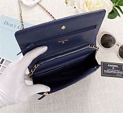 CHANEL LAMBSKIN WOC WITH GOLD HARDWARE IN BLUE - 3