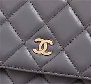 CHANEL LAMBSKIN WOC WITH GOLD HARDWARE IN GREY - 2