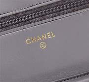 CHANEL LAMBSKIN WOC WITH GOLD HARDWARE IN GREY - 6