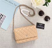 CHANEL LAMBSKIN WOC WITH GOLD HARDWARE IN BEIGE - 1