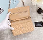 CHANEL LAMBSKIN WOC WITH GOLD HARDWARE IN BEIGE - 5