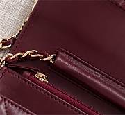 CHANEL LAMBSKIN WOC WITH GOLD HARDWARE IN BURGUNDY - 2