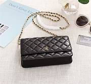 CHANEL LAMBSKIN WOC WITH GOLD HARDWARE IN BLACK - 5