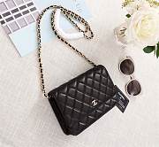 CHANEL LAMBSKIN WOC WITH GOLD HARDWARE IN BLACK - 4