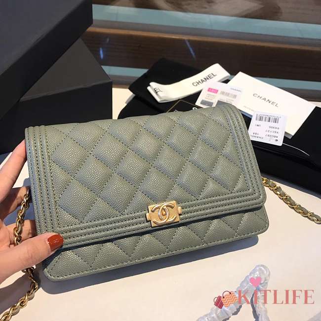 CHANEL CAVAIR WOC WITH GOLD HARDWARE  - 1