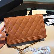 CHANEL CAVAIR WOC WITH GOLD HARDWARE IN BROWN - 3