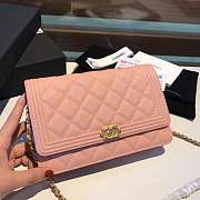 CHANEL CAVAIR WOC WITH GOLD HARDWARE IN PINK - 1