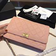 CHANEL CAVAIR WOC WITH GOLD HARDWARE IN PINK - 4