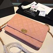 CHANEL CAVAIR WOC WITH GOLD HARDWARE IN PINK - 5