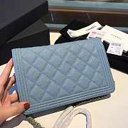 CHANEL CAVAIR WOC WITH GOLD HARDWARE IN BLUE - 4