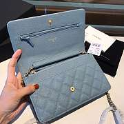 CHANEL CAVAIR WOC WITH GOLD HARDWARE IN BLUE - 5