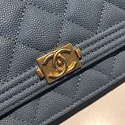 CHANEL CAVAIR WOC WITH GOLD HARDWARE IN BLUE - 6