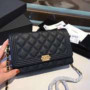CHANEL CAVAIR WOC WITH GOLD HARDWARE IN BLACK - 1
