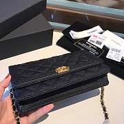 CHANEL CAVAIR WOC WITH GOLD HARDWARE IN BLACK - 3