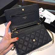 CHANEL CAVAIR WOC WITH GOLD HARDWARE IN BLACK - 6