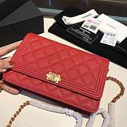 CHANEL CAVAIR WOC WITH GOLD HARDWARE IN RED - 2