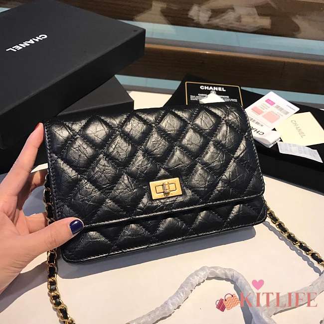 CHANEL WOC WITH GOLD HARDWAR IN BLACK - 1