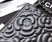 CHANEL CAMELLIA WOC BLACK - 5