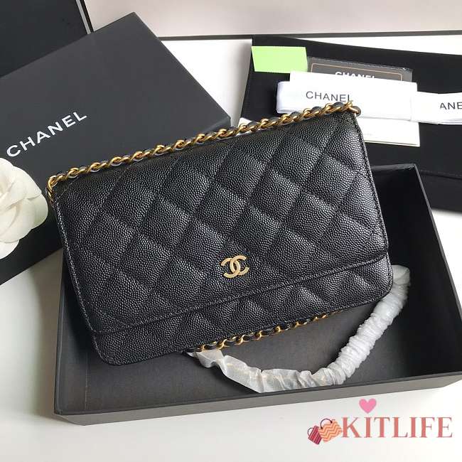 CHANEL CAVAIR WOC IN BLACK - 1