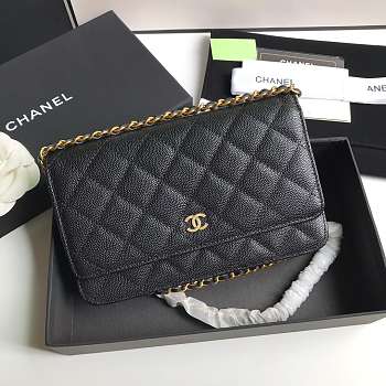 CHANEL CAVAIR WOC IN BLACK