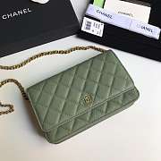 CHANEL CAVAIR WOC IN GREEN - 6