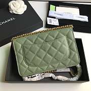 CHANEL CAVAIR WOC IN GREEN - 3