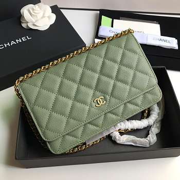 CHANEL CAVAIR WOC IN GREEN