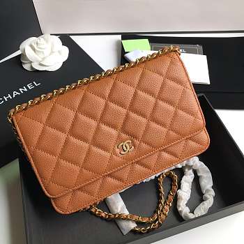 CHANEL CAVAIR WOC IN BROWN