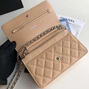 CHANEL CAVAIR WOC IN BEIGE WITH SILVER HARDWARE - 5