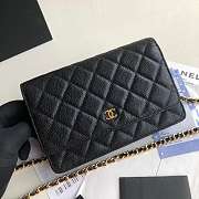 CHANEL CAVAIR WOC IN BLACK WITH GOLD HARDWARE - 1