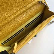 CHANEL CAVAIR WOC IN YELLOW WITH SILVER HARDWARE - 3