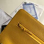 CHANEL CAVAIR WOC IN YELLOW WITH SILVER HARDWARE - 5