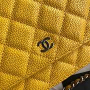 CHANEL CAVAIR WOC IN YELLOW WITH SILVER HARDWARE - 6