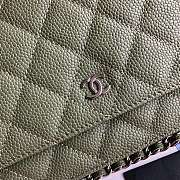 CHANEL CAVAIR WOC IN GREEN WITH SILVER HARDWARE - 2