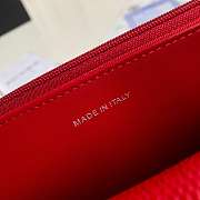 CHANEL CAVAIR WOC IN RED WITH SILVER HARDWARE - 5