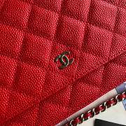 CHANEL CAVAIR WOC IN RED WITH SILVER HARDWARE - 2