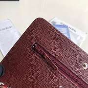 CHANEL CAVAIR WOC IN BURGUNDY WITH SILVER HARDWARE - 3