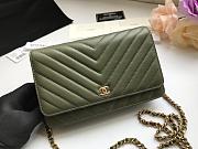 CHANEL WOC IN GREEN WITH GOLD METAL - 1