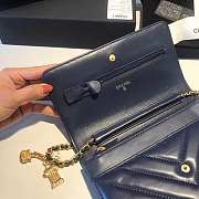 CHANEL WOC IN BLUE WITH GOLD METAL - 2