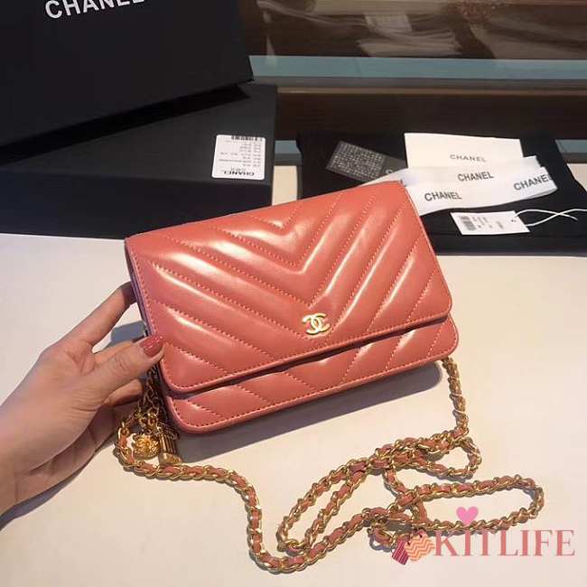 CHANEL WOC WITH GOLD METAL - 1