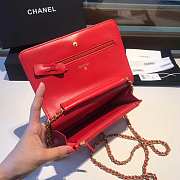 CHANEL WOC IN RED WITH GOLD METAL - 2