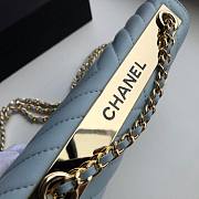 CHANEL CHAIN WALLET LIGHT BLUE - 5