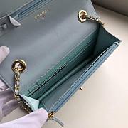 CHANEL CHAIN WALLET LIGHT BLUE - 3