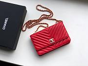 CHANEL CHAIN WALLET RED - 2