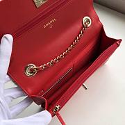 CHANEL CHAIN WALLET RED - 3
