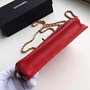 CHANEL CHAIN WALLET RED - 4