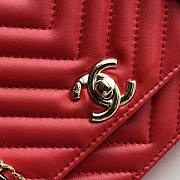 CHANEL CHAIN WALLET RED - 6