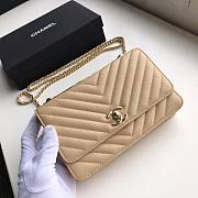 CHANEL CHAIN WALLET BEIGE - 1